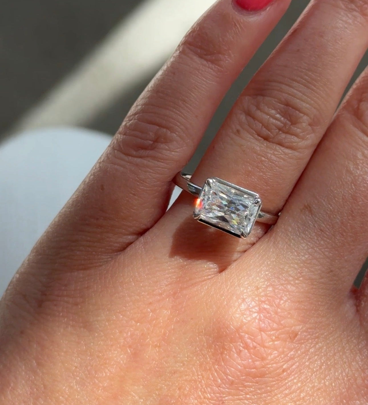 Sideways, On Purpose: Why East-West Engagement Rings Are Having a Moment
