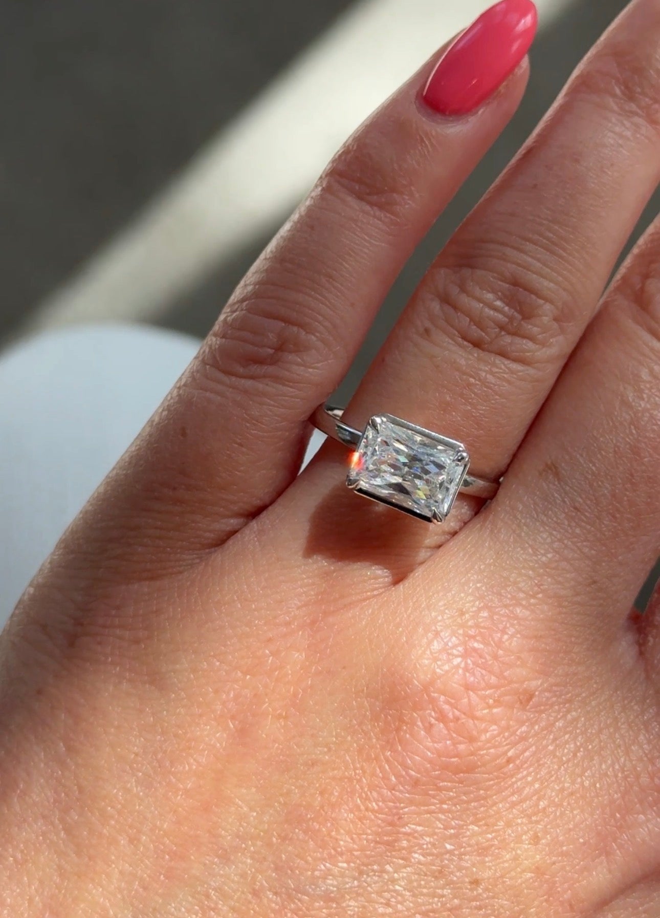 Sideways, On Purpose: Why East-West Engagement Rings Are Having a Moment