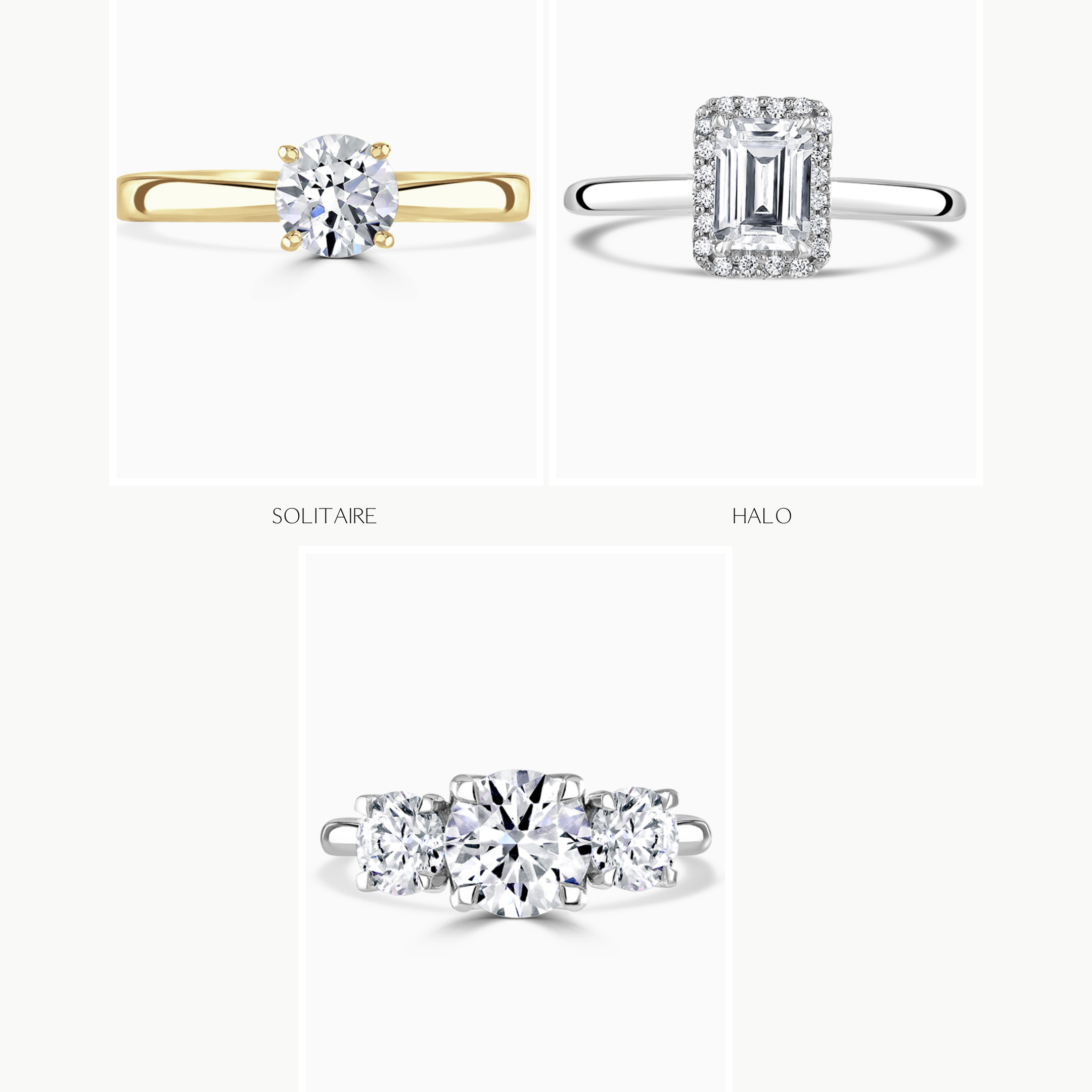 Solitaire, halo or trilogy? How to choose the right engagement ring style for her