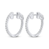 Classic Natural Diamond White Gold Hoop Earrings by Harrogate Jewellers, ideal for bespoke Yorkshire jewellery lovers.