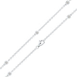 18ct white gold Diamond Rub-Over Set Necklace from Harrogate Jewellers, showcasing lab grown diamonds - a perfect choice for bespoke Yorkshire wedding jewellery.