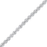 Diamond Rub-Over Set Tennis Bracelet in White Gold from Harrogate Jewellers, bespoke jewellery, lab grown diamonds, Yorkshire's finest.