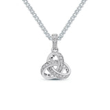 18ct Gold Diamond Grain-Set Knot Pendant