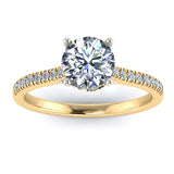 Harrogate Jewellers' SERENA lab-grown diamond ring, showcasing a brilliant cut round diamond with a hidden halo, bespoke jewellery in Harrogate Yorkshire.