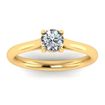 MOLLY - Low Set Lab-Grown Diamond Solitaire Engagement Ring by Harrogate Jewellers, brilliant-cut lab diamond ring, white gold band, bespoke Yorkshire wedding jewellery