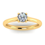 MOLLY - Low Set Lab-Grown Diamond Solitaire Engagement Ring by Harrogate Jewellers, brilliant-cut lab diamond ring, white gold band, bespoke Yorkshire wedding jewellery