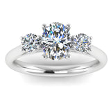 GEORGIE - Lab Grown Diamond Oval Trilogy Engagement Ring