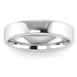 Gents Platinum Slight Court Wedding Ring Plain Band