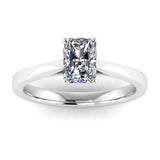 Harrogate Jewellers' PENNY Lab-Grown Classic Radiant Cut Solitaire Ring in platinum, showcasing a brilliant diamond, ideal for engagement or bespoke jewellery in Yorkshire.