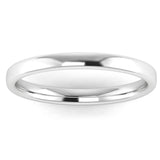 Ladies Platinum Slight Court Wedding Ring Plain Band