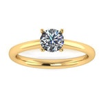 Harrogate Jewellers' BELLA engagement ring featuring a lab-grown, brilliant cut, round solitaire diamond set in white gold, ideal for bespoke Yorkshire weddings.