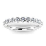 Round Rubover Bezel Set Diamond Ring