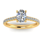 Harrogate Jewellers' MARIE Lab-Grown Classic Round Brilliant Cut Diamond Set Shoulders Ring, earth mined diamonds wedding ring alternative in white gold with bespoke Yorkshire craftsmanship