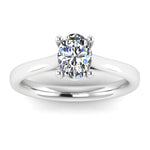 Harrogate Jewellers' WILLOW Lab-Grown Classic Oval Cut Solitaire Ring featuring a sparkling, high quality, laboratory grown diamond on a platinum band, ideal for bespoke Yorkshire weddings.