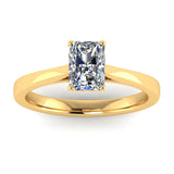 Harrogate Jewellers' PENNY - Lab-Grown Classic Radiant Cut Solitaire Ring with platinum band, showcasing Earth Mined Diamonds Wedding Ring in bespoke Yorkshire style.