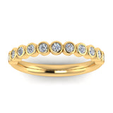 Round Rubover Bezel Set Diamond Ring