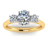 GEORGIE - Lab Grown Diamond Oval Trilogy Engagement Ring
