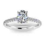 Harrogate Jewellers' MARIE Lab-Grown Classic Round Brilliant Cut Diamond Set Shoulders ring, showcasing a platinum band with exquisite diamond detailing, perfect for bespoke Yorkshire engagement rings.