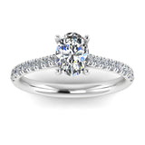 Harrogate Jewellers' MARIE Lab-Grown Classic Round Brilliant Cut Diamond Set Shoulders ring, showcasing a platinum band with exquisite diamond detailing, perfect for bespoke Yorkshire engagement rings.