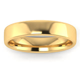 Gents 18ct Yellow Gold Slight Court Wedding Ring Plain Band