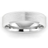 Gents Platinum Matt Polished 6mm Wedding Ring