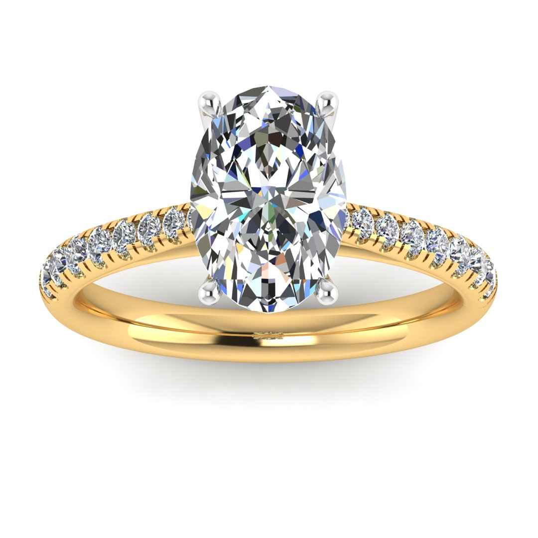 Harrogate Jewellers' MARIE lab-grown diamond engagement ring, featuring brilliant cut diamonds set on white gold band, Yorkshire bespoke jewellery