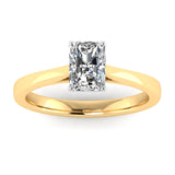 Harrogate Jewellers' radiant cut lab-grown diamond solitaire ring, perfect for bespoke engagement or Earth Mined Diamonds Wedding Rings in Yorkshire.