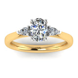 Harrogate Jewellers' elegant oval and pear cut diamond trilogy ring, 1.22ct, crafted in white gold, perfect for engagement or bespoke jewellery in Harrogate, Yorkshire.