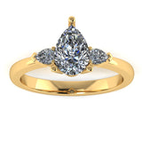 ELEANOR – Lab- Grown Diamond Three Stone Pear Cut Engagement Ring