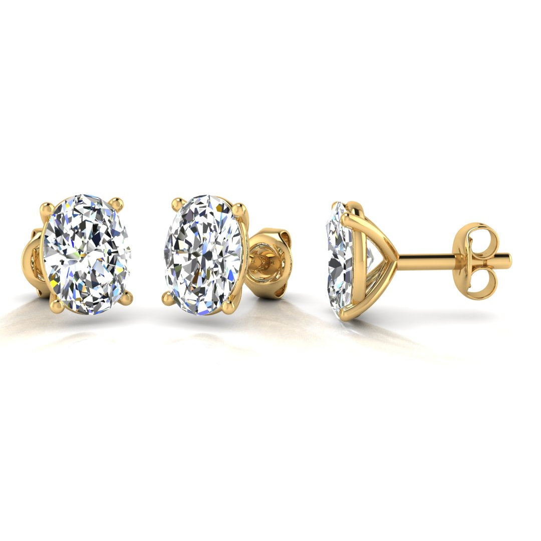 Classic Oval Cut Solitaire Diamond Earrings 1.00ct by Harrogate Jewellers, perfect for weddings or bespoke jewellery in Harrogate, Yorkshire. Made of white gold.