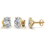 Classic Oval Cut Solitaire Diamond Earrings 1.00ct by Harrogate Jewellers, perfect for weddings or bespoke jewellery in Harrogate, Yorkshire. Made of white gold.