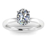 Harrogate Jewellers' LILY Lab-Grown Oval Cut Hidden Diamond Ring, platinum ring with a sparkling oval-cut diamond, Yorkshire bespoke jewellery