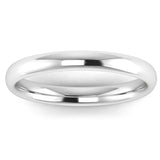 Ladies 18ct White Gold Traditional Court Wedding Ring Plain Band