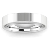Gents Platinum Flat Court Wedding Ring Plain Band