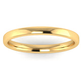 Ladies 18ct Yellow Gold Slight Court Wedding Ring Plain Band