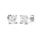 Harrogate Jewellers' 2.00ct total weight, round brilliant cut solitaire lab-grown diamond stud earrings in platinum, perfect for bespoke Yorkshire weddings.