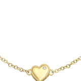 Yellow Gold Diamond Heart Bracelet