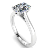 Harrogate Jewellers' PENNY - Lab-Grown Classic Radiant Cut Solitaire Ring, a bespoke engagement ring with a radiant cut Earth Mined Diamond in platinum setting, perfect for a Yorkshire wedding.