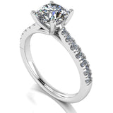 OPHELIA Lab-Grown Diamond Ring by Harrogate Jewellers; a round brilliant cut diamond set in a claw setting, ideal for bespoke Yorkshire weddings.