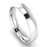 Gents Platinum Traditional Court Wedding Ring Plain Band
