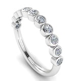 Round Rubover Bezel Set Diamond Ring