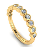 Round Rubover Bezel Set Diamond Ring