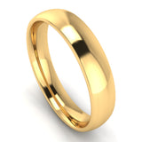 Gents 18ct Yellow Gold Traditional Court Wedding Ring Plain Band