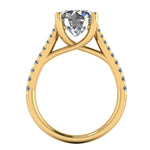 Harrogate Jewellers' OPHELIA, a lab-grown classic round brilliant cut diamond ring, claw set, on a platinum band, ideal for bespoke engagement and wedding occasions in Yorkshire.