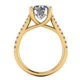 Harrogate Jewellers' OPHELIA, a lab-grown classic round brilliant cut diamond ring, claw set, on a platinum band, ideal for bespoke engagement and wedding occasions in Yorkshire.