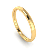 Ladies 18ct Yellow Gold Slight Court Wedding Ring Plain Band