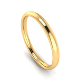 Ladies 18ct Yellow Gold Traditional Court Wedding Ring Plain Band