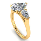 ELEANOR – Lab- Grown Diamond Three Stone Pear Cut Engagement Ring