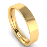 Gents 18ct Yellow Gold Flat Court Wedding Ring Plain Band