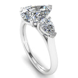 ELEANOR – Lab- Grown Diamond Three Stone Pear Cut Engagement Ring